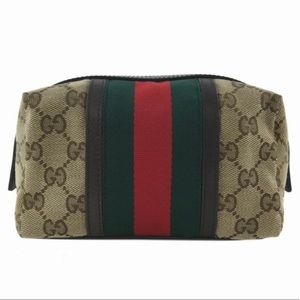 Gucci Web Cosmetic Case/Clutch